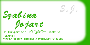 szabina jojart business card